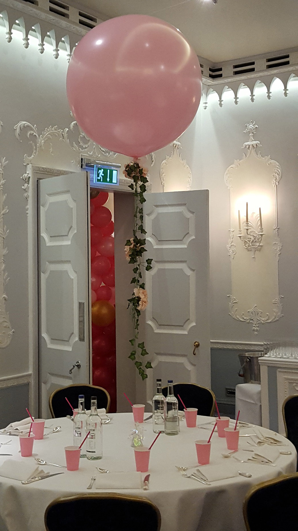 Pearl Pink 3ft Balloon with Flower Garland