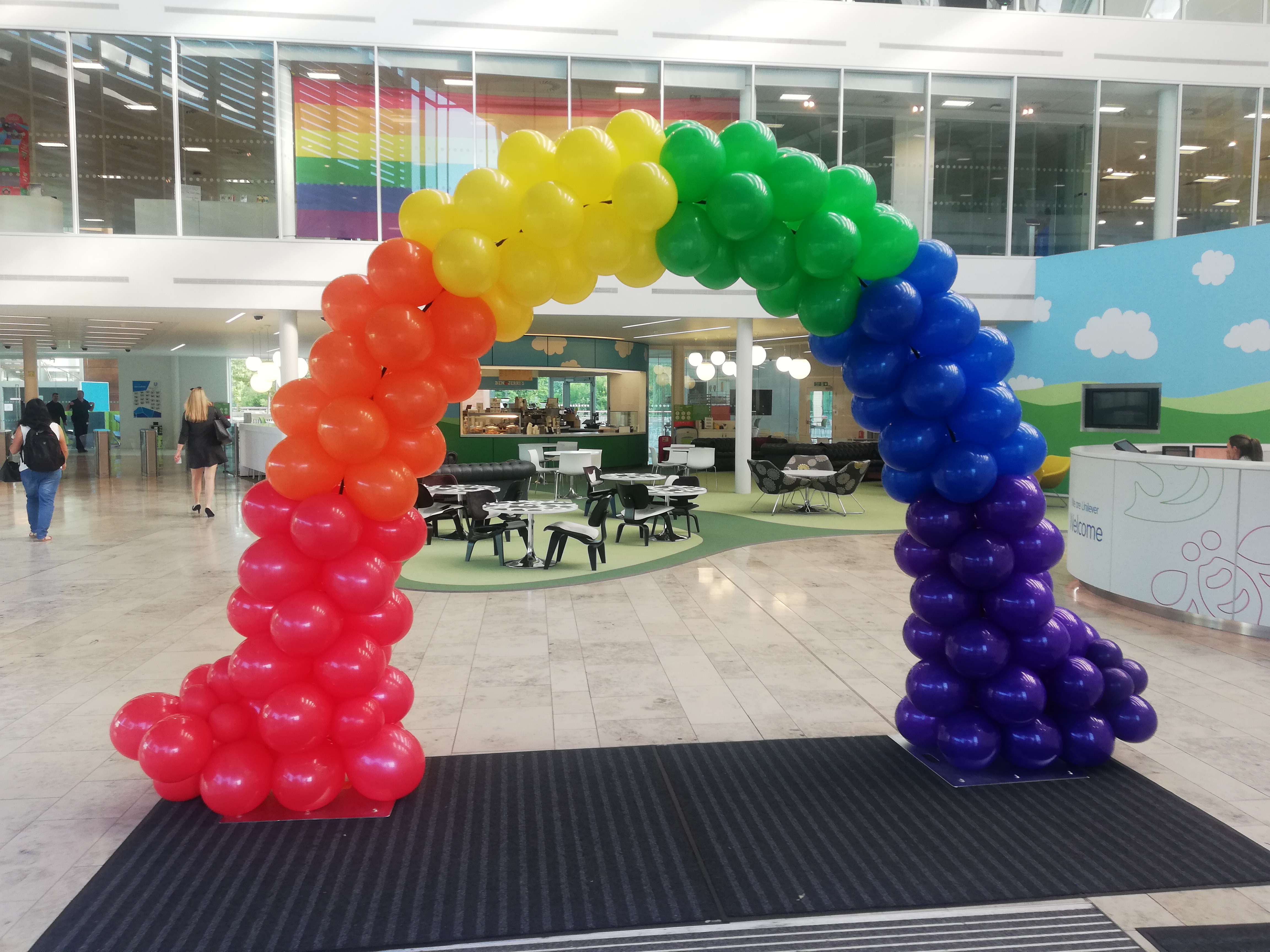 Rainbow Pride Arch created for Unilever, Leatherhead
