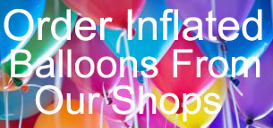 Inflated Helium Balloons from our Shops