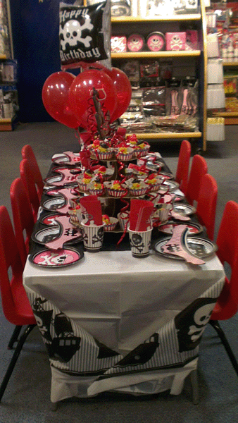 children's party table and chair hire Surrey example
